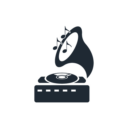 gramophone iconのイラスト素材