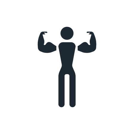 fitness man iconのイラスト素材