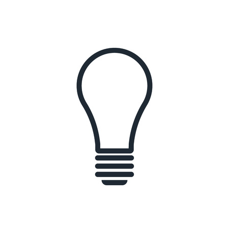 outline light bulb iconのイラスト素材