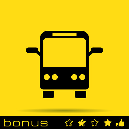 bus sign iconのイラスト素材