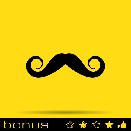 hipster mustache iconのイラスト素材