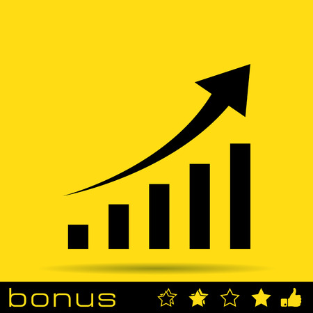 diagram up iconのイラスト素材