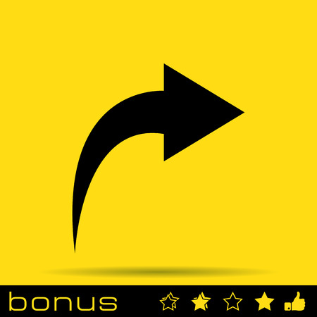 modern arrow turning rightのイラスト素材