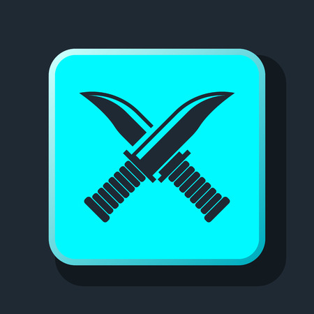 cross military knife iconのイラスト素材