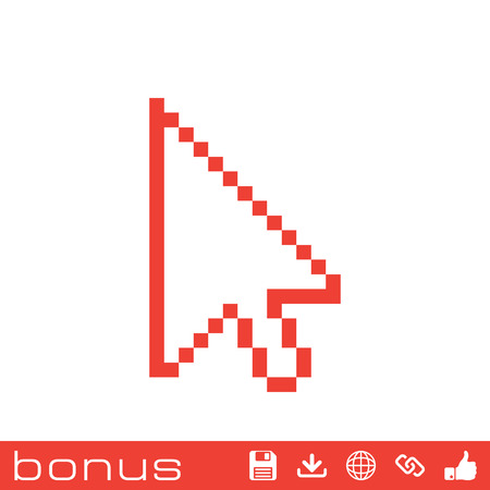 pixel arrow cursorのイラスト素材