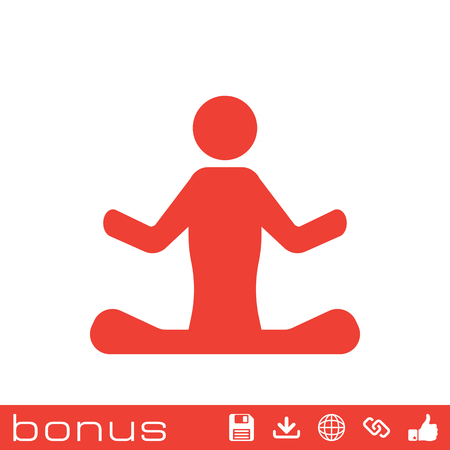 yoga sign iconのイラスト素材