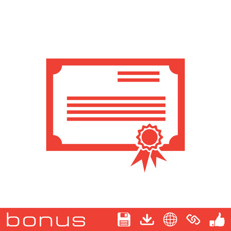 certificate iconのイラスト素材