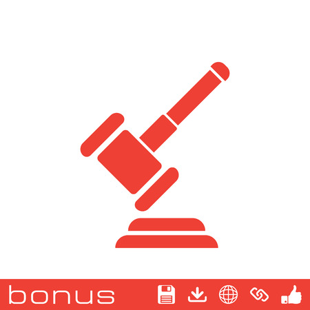 Hammer judge iconのイラスト素材