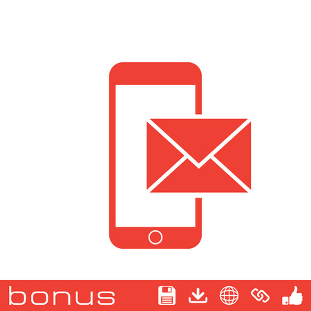 mail smartphone iconのイラスト素材
