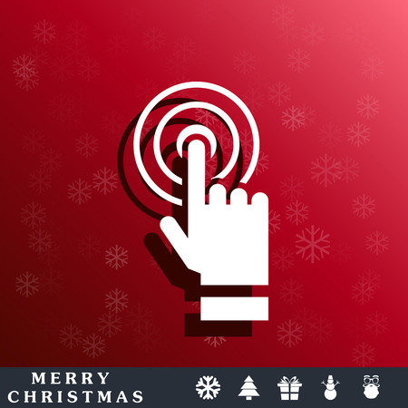 Hand touching iconのイラスト素材