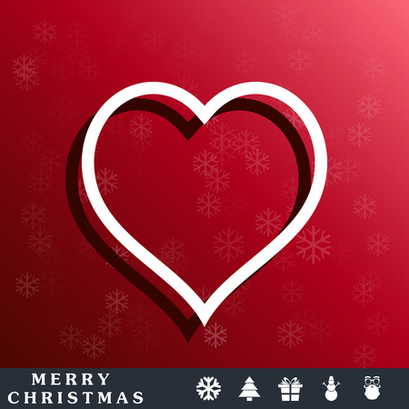 outline heart iconのイラスト素材