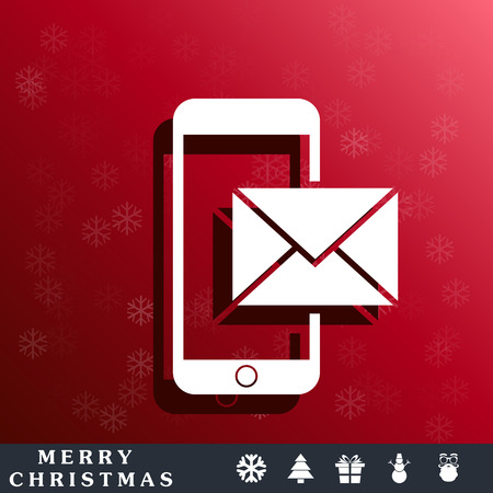 mail smartphone iconのイラスト素材