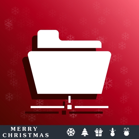 Folder Sharing Iconのイラスト素材