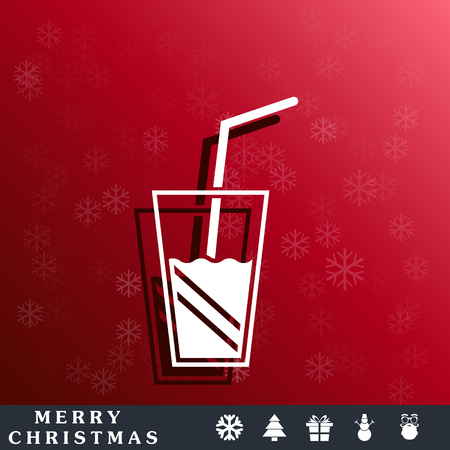 glass drink with tube iconのイラスト素材