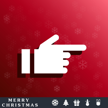 hand pointing finger iconのイラスト素材