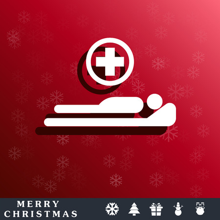 hospital bedのイラスト素材