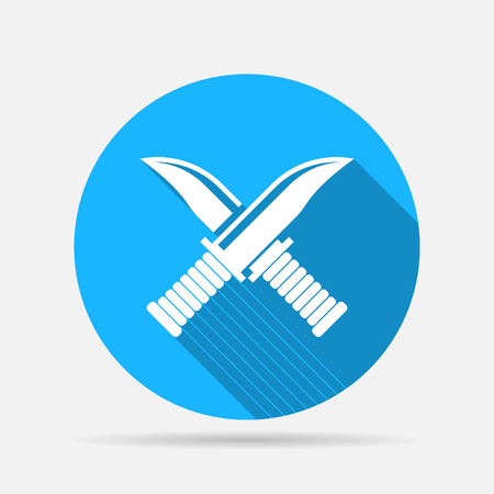 cross military knife iconのイラスト素材