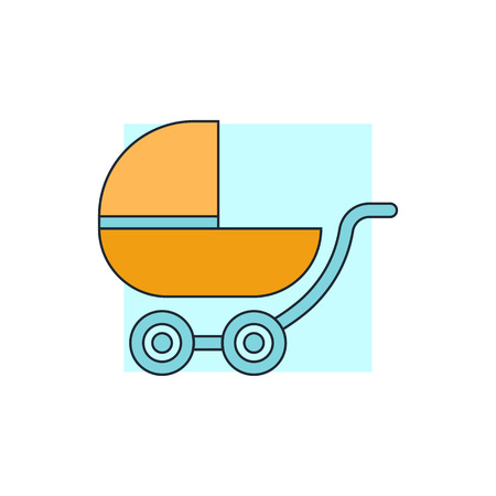 pram iconのイラスト素材