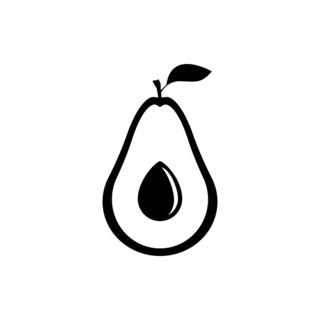 avocado icon, fruit logoのイラスト素材