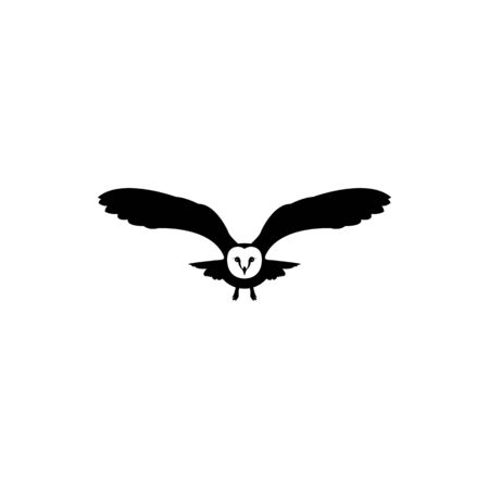 Owl vector illustration. Icon design on white background. owl logoのイラスト素材