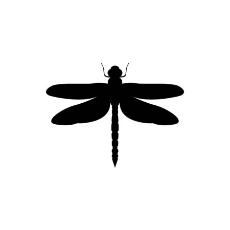 Dragonfly silhouette icon. Vector Illustrations.のイラスト素材