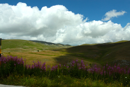 Gran Sasso plateauの写真素材