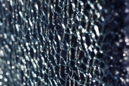 Blue broken glassの写真素材