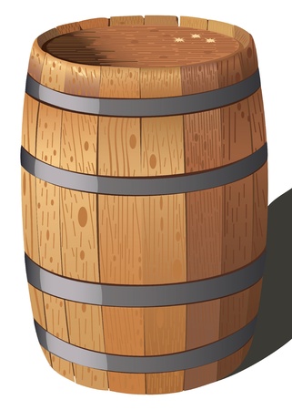 Wooden barrelのイラスト素材