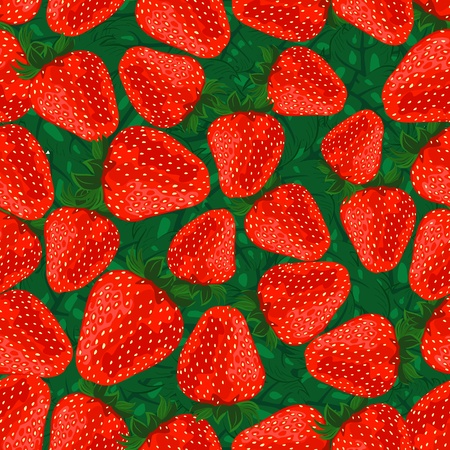 Seamless pattern strawberries, file illustration のイラスト素材