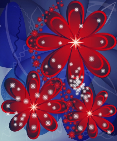 Abstract floral background, vector illustration のイラスト素材