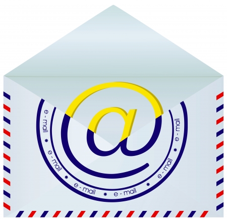 Mail envelope opened, vector illustrationのイラスト素材