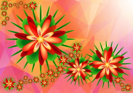 Abstract floral backgroundのイラスト素材