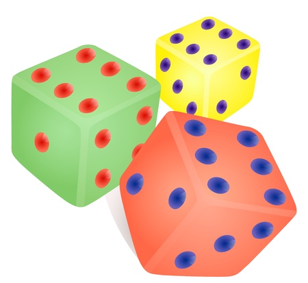 Dice game coloring, EPS8 - vector graphics のイラスト素材