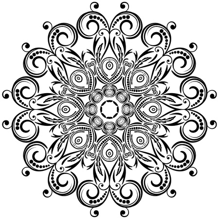 Circle floral ornament,  graphics  のイラスト素材