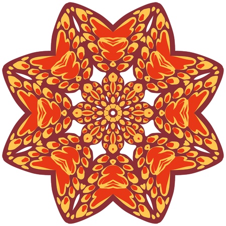 Circle floral ornament,graphics  のイラスト素材