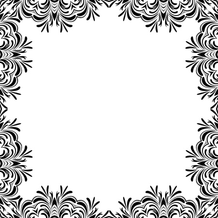 Frame ornament vintage floral design のイラスト素材