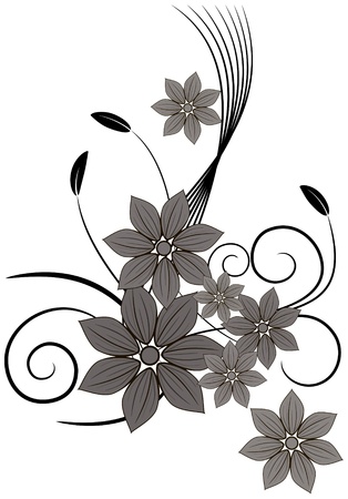 Ornament vintage floral designのイラスト素材