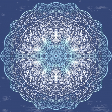 Circle floral ornament のイラスト素材