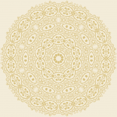 Circle floral ornamentのイラスト素材