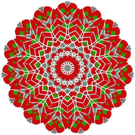 Circle floral ornamentのイラスト素材
