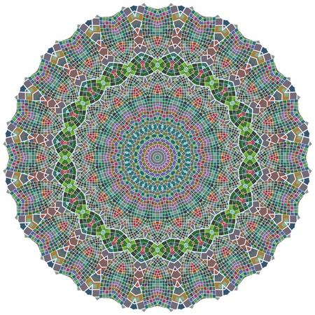 Circle floral ornamentのイラスト素材