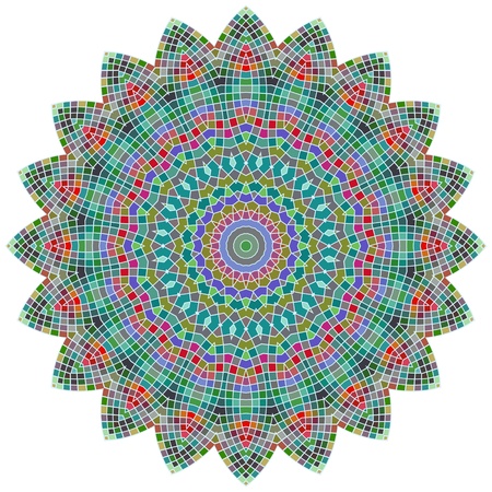 Circle floral ornamentのイラスト素材