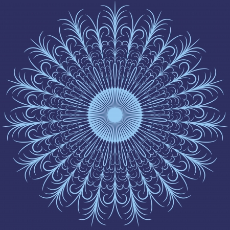Snowflake on a blue backgroundのイラスト素材