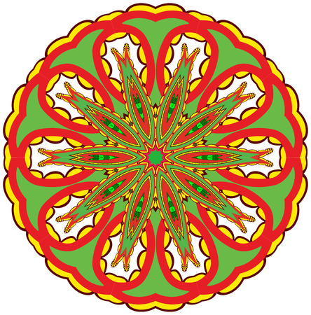 Circle floral ornament, EPS8 - vector graphics.のイラスト素材
