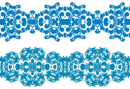 Set linear ornament, seamless pattern, EPS8 - vector graphics.のイラスト素材