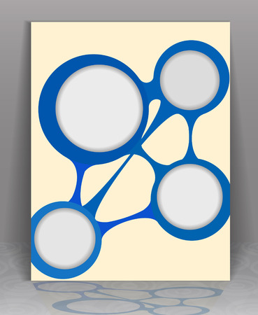 Business  flyer abstract circles and ellipses, EPS10 - vector graphics.のイラスト素材