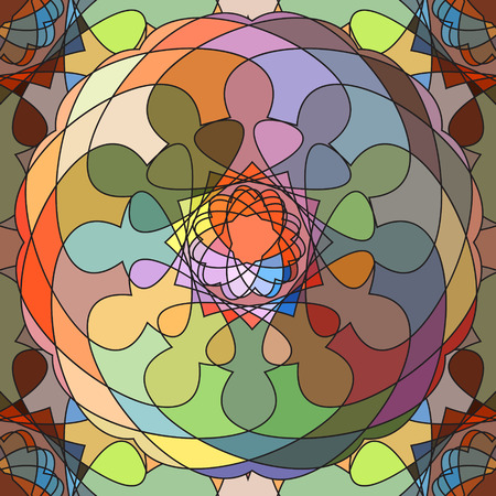 Stained-glass style abstract imitation geometric seamless background, EPS8 - vector graphics.のイラスト素材