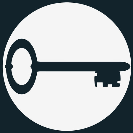 Circle in the square key icon, flat design style, EPS8 - vector graphics.のイラスト素材