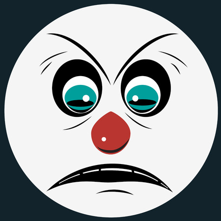 Sadness emoticon narrow eyes, EPS8 - vector graphics.のイラスト素材