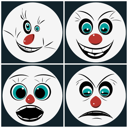 Set flat icons emoticon, EPS8 - vector graphics.のイラスト素材